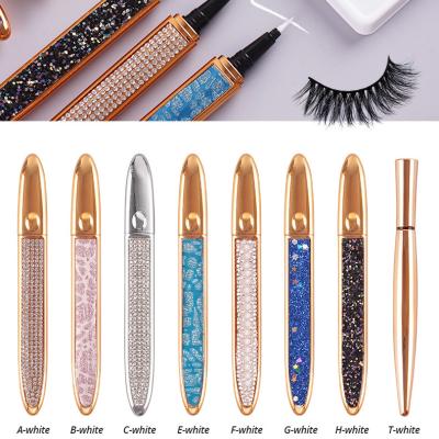 China Long Natural Wholesale Handmade False Eyelashes New Non Stick Non Magnetic Mink Eyelash Eyeliner Extension Oem Lashes for sale