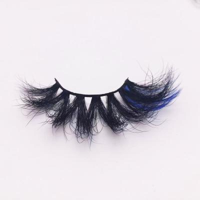 China Real Box 3D Mink Eyelashes Packaging Mink Eye Lashes Private Label Long Wholesale 3D/5D/6D/25mm Colorful Strip Natural Eyelash Extension for sale