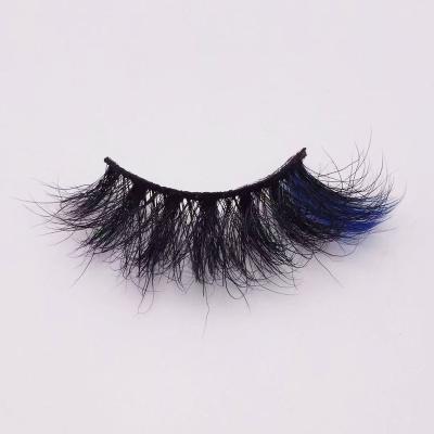 China 25mm Long Natural Top Quality Faux Mink Eyelashes 3D Handmade With Custom Box Packing False Lashes Colored Eyelashes 25mm Faux Mink Eyelash for sale