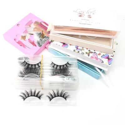 China Seller Handmade 3d Mink Eyelashes Private Label Real Classic Bulk Lower Box Packing Long Lashes Lashes Natural Mink 25mm Custom Made for sale