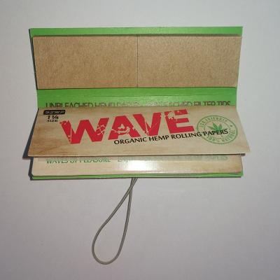 China Custom Gum String Closure Anti Curl Pure Natural Elastic Smoking Rolling Papers With Filter Tips for sale