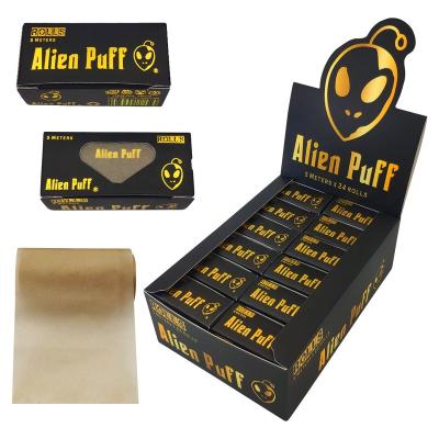 China HP105 Anticurl Alien Blast 44mm x 5 Meters ROLL Natural Glue Brown Paper Slow Burning Unbleached Rolls for sale