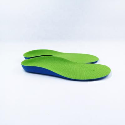 China Green Orthotic Insoles Orthotic Support Insoles Kids Fabric Foot Flat EVA Insoles for Kid Boys and Girls for sale