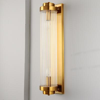 China Modern Modern Bedroom Light Glass Wall Lamps Interior Led Luxury Gold Crystal Wall Lamp for sale