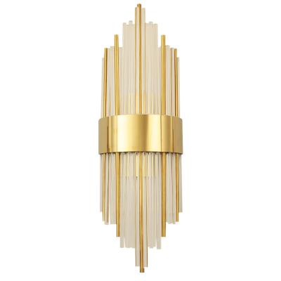 China Modern Wall Light Bedside Lamp Modern Indoor Luxury Led Lamps Gold Vintage Crystal Wall Lamp for sale