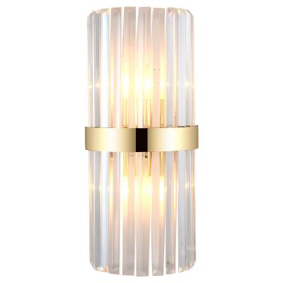 China Modern Home Minimalist Gold Wall Lamp Bedside Lights Luxury Crystal Wall Lamp for sale