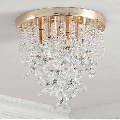 China Decoration Gold K9 Outdoor Hotel Villa Room Hallway Modern Led Lighting Crystal Lamps for sale