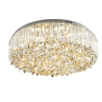 China Outdoor Mounted Living Room Led Lights For Hotel Home Modern Crystal Flower Luxury Ceiling Lamps for sale