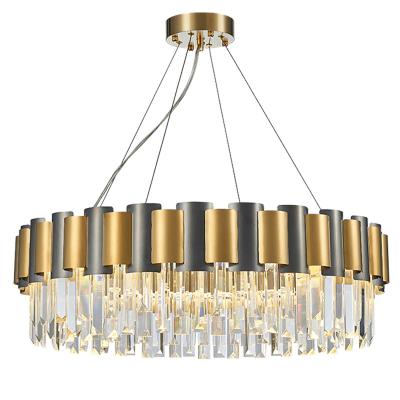 China Post Modern Wholesale Hotel Living Room Hotel Chandeliers Wholesale Postmodern Pendant Light Modern Crystal Chandelier Gold K9 Luxury for sale