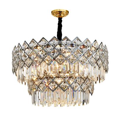 China modern living room modern hanging lights for dining room table luxury k9 crystal chandeliers for sale