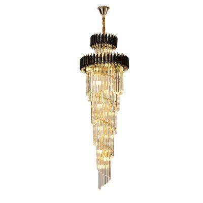 China Modern Luxury Graphite Crystal Chandelier Modern Pendant Light for sale