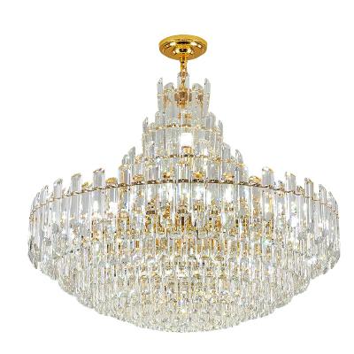 China Zhongshan Modern Postmodern Lighting Factory Hotel Lighting Luxury Chandeliers Crystal Pendant Lamp Gold Dining Room for sale