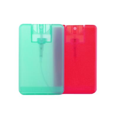 China Cosmetic Perfume Bottle10ml Spray Atomizer Credit Card Shape Plastic Perfume Bottle for sale