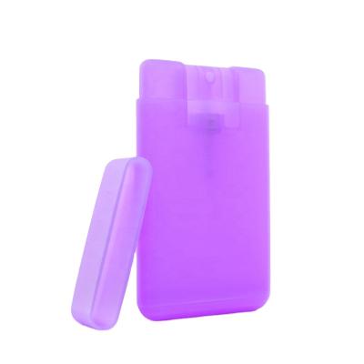 China 20ml Cosmetic Plastic Flat Shape Spray Bottle Lighter Pocket Perfume Bottle Atomizer for sale