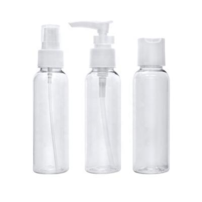 China New type 100ml pet bottle sale cosmetic well plastic travel set plastic travel bottle for sale