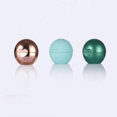 China Personal Care Ready To Ship Hot Sale ABS 7ml Round Shape Empty Cosmetic Lip Balm With Screw Lid Ball Container for sale