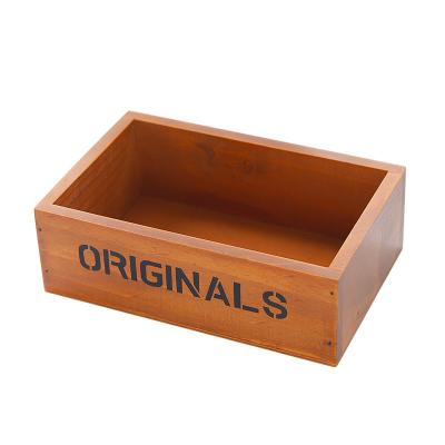 China Retro Retro Wooden Cosmetics Sundries Storage Box Wholesale Home Desktop Multifunctional Remote Control Storage Box for sale