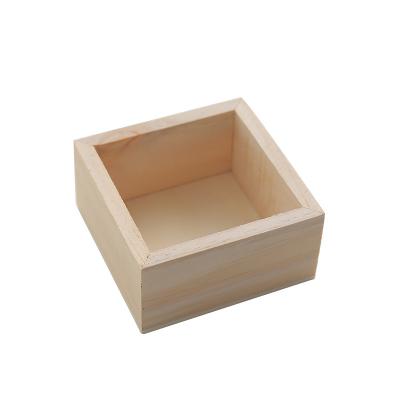 China Wholesale Creative Wooden Desktop Retro Log Storage Box Square Small Sundries Storage Storage Box for sale