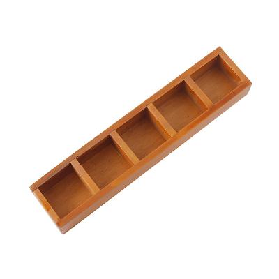 China Finishing box of Japanese style wooden cosmetic compartmentalized succulent storage box office retro storage box wooden box for sale