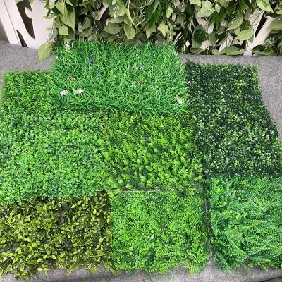 China Art Decor Simulation Plant Wall Decoration Milan Grass Lawn Door Indoor And Outdoor Artificial Green Wall for sale