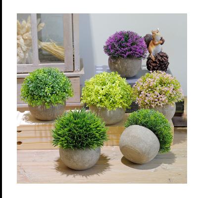 China hot sale shabby chic artificial grass plant bonsai plant for living room indoor decoration for sale