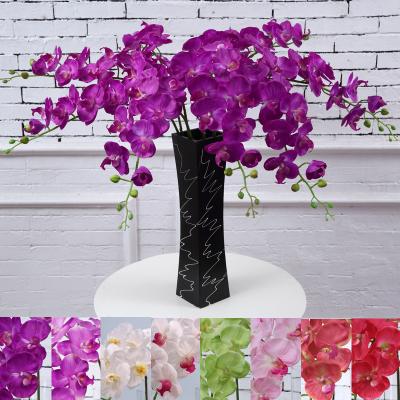 China Wholesale Colorful Artificial Flower Wedding Phalaenopsis Home Decoration 9 Heads Wholesale for sale