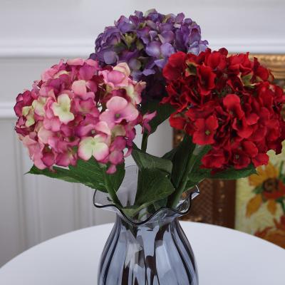 China Plastic silk hydrangea wedding home decoration flower vintage color cheap artificial flower beautiful colorful hot sale for sale