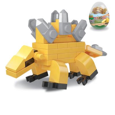 China DIY TOY New Wholesale Gashapon Capsule Toys ABS 6 In 1 Dinosaur Building Block Legoing Puzzle Animal Building Kits For Kids for sale