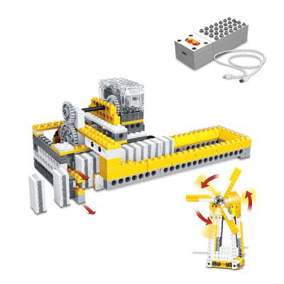 China Hot-selling ABS Toys Fashionable Children's Diy Educational Toys Small Particles Crane Mechanical Building Blocks for sale