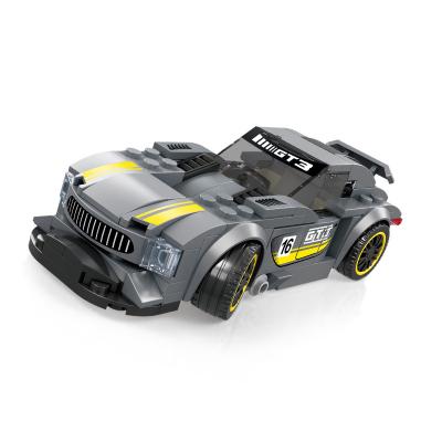 China 2021 Electronic Toy Trend Building Blocks Sports Car Plastic Children's Toy Car Educational 184 for sale