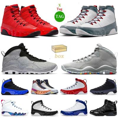 China Active Sports Basketball Shoes Particle Gray Red University Gold Blue Mens Trainers Sports Sneakers 9S 9 Oregon Leans 10 10s athelitic shoes for sale