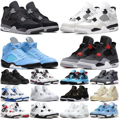 China Active Sports Basketball Shoes Cat Retro 4 Canvas 4s Oreo White Cement Thunder Black Red Sail Breed Mens Sports Trainers Sneakers With Box for sale