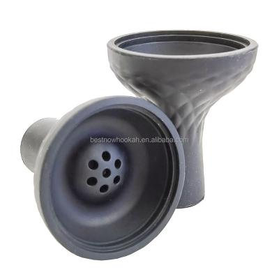 China Bar 7 Holes Shisha Bowl Black Silicone Bowl Smoke Pipe Tobacco Bowl Hookah Head Accessories for sale