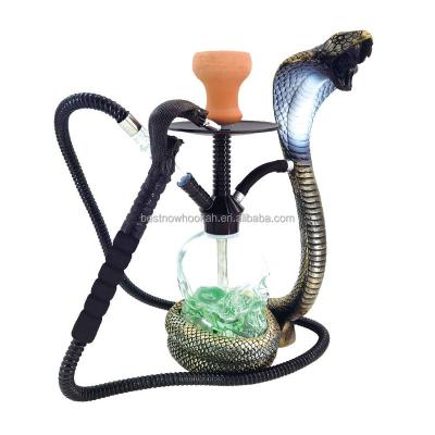 China Wholesale 1/2/3 Snake Shape Shisha Glass Resin Pipes Shisha Narguile Factory Sale Smoking Animal Smoking Hookah for sale