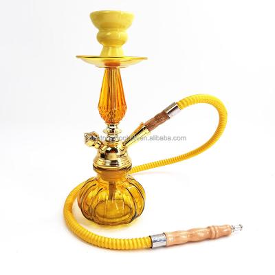 China Mini Gold Size Shisha Small Pumpkin Smoke Hookah Portable Cheap Glass Nargile Hookahs Set Shop Gift for sale