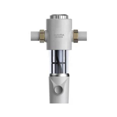 China AUCMA OEM Water Filter System 304L/316L Stainless Steel Commercial Water Pre Filter With Brass Head Automatic Flushing Spin Down Sediment for sale