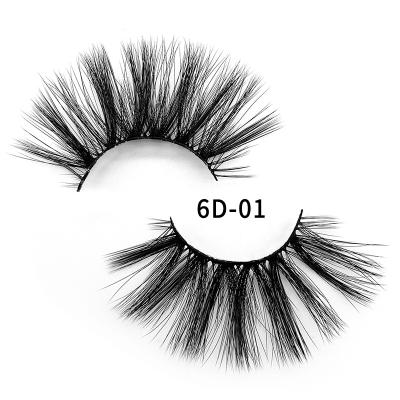 China 6D 25mm False Eyelash 6D 25mm Mink Eyelash With Private Custom Packing Te koop