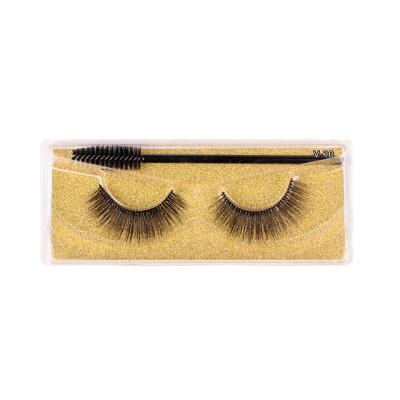 China Private Logo Custom Natural Super Quality False Eyelash Hand Made Mink Lashes Faux Mink Silk Eyelashes for sale