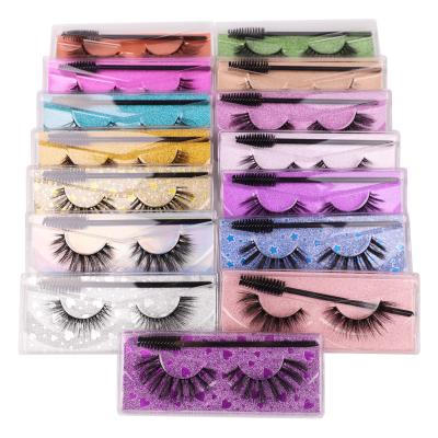 China Natural False Eyelash 25mm Mink Eyelash With Private Packaging Faux Mink Fur Lashes for sale