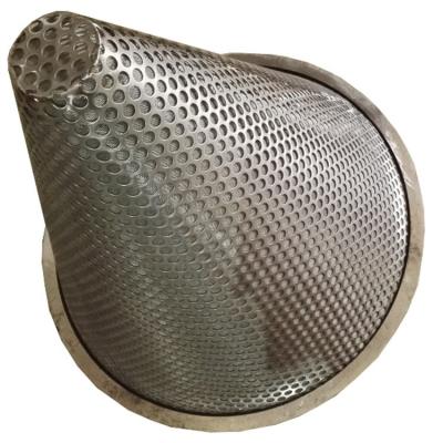 China Liquid Filtration Filter Screen Stainless Steel Cone Basket Strainers for sale