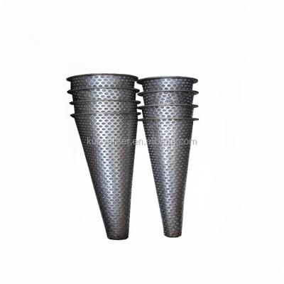 China Plain Weave Nylon Mesh 1mm Hole Galvanized Stainless Steel Perforated Metal Mesh Cone Filter for sale