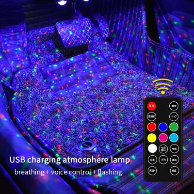 China Car Manufacturers Supply 2.5w Usb Charging Light Music Ambient Control Atmosphere Auto Interior Decorative Lights for sale