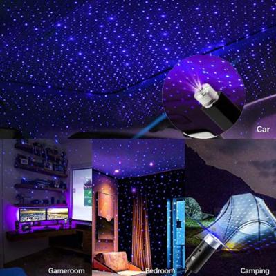 China Car LED Car Roof Star Night Light Projector Galaxy Light USB Romantic Ambient Decorative Lamp for sale