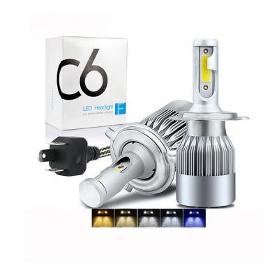 China Factory Car Motorcycle H4 LED Headlight C6 Headlight H4 Earth And Land Driver-Beam Headlight Fog Bulb 36W 6000K Led Bulbs High Quality for sale