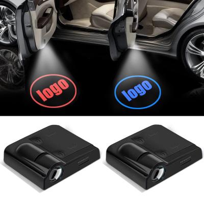 China High Brightness 2pcs Hot Sale Amazon Car Door Logo Projector Welcome Light Wireless Car Door LED Projection Customized Logo for sale