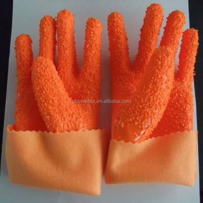 China Hot Sale CE Protective PVC Work Gloves Easy Liner Safty Grip Protected For Fish Filed Work for sale