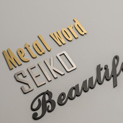 China Silver Brass Bronze Wall Logo Buildings 3D Metal Stainless Steel Letters Indoor Outdoor Business Signs House Door Numbers for sale