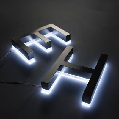 China Luminous Advertising Poster Gold Led Signage Letter Store Light Channel Letter Backlit Stainless Steel Wall Sign Company for sale