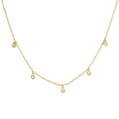 China Wholesale FASHIONABLE Diamond Round Zircon Fashion Jewelry Wuzhou LS Necklace Pendant Link Chain for sale