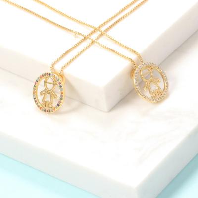 China Wuzhou LS TRENDY Jewelry Wholesale Making Supplies Fashion Boy Girl Pendant Necklace Cute Necklace For Mom for sale